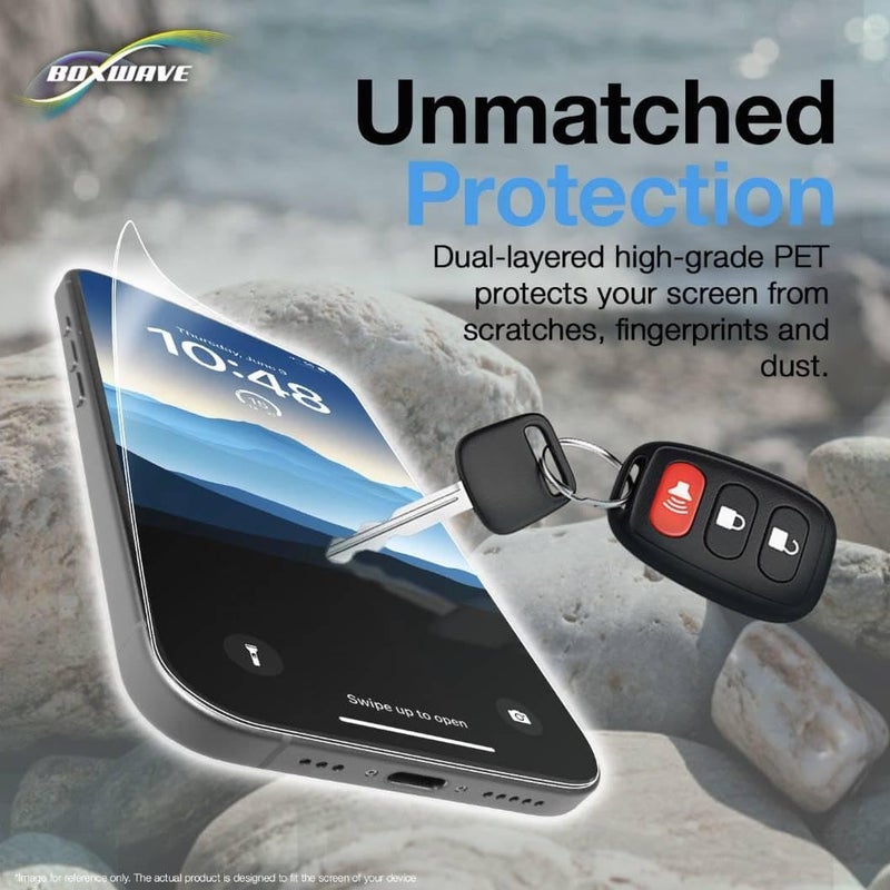 BoxWave Screen Protector Compatible with JVC KW-M780BT (6.8 in) - ClearTouch Anti-Glare ToughShield 9H (2-Pack), Anti-Glare 9H Tough Flexible Film Screen Protector - Image 5